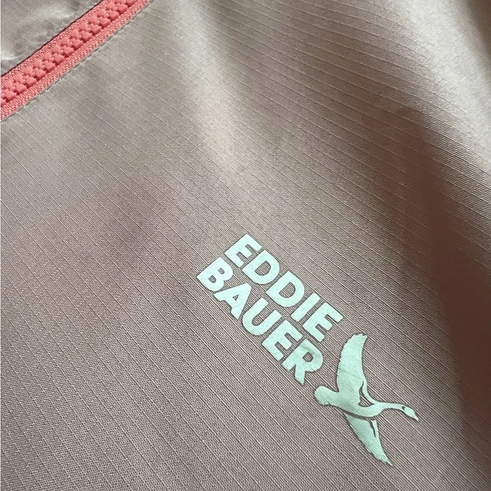 Eddie Bauer Kids Hooded Jacket Pink Colorblock Size L 14 16 Fleece Lined - Picture 4 of 9